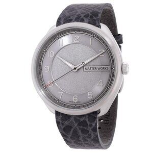 NWT Authentic Master Works Classic Quartz Silver Dial Men's Watch
